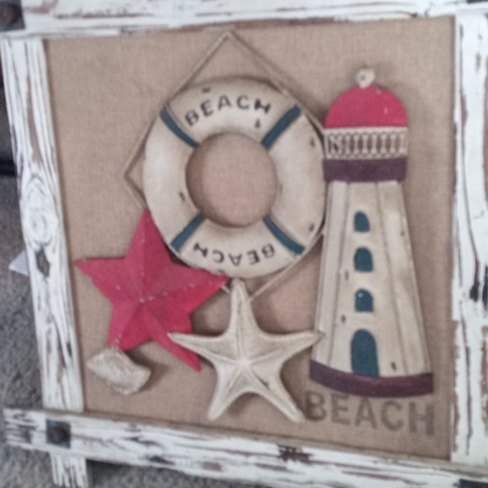 Beach themed decor w/ light house